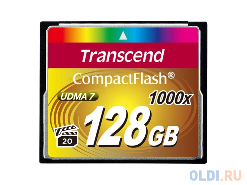 Карта памяти Compact Flash Card 128GB Transcend 1000x TS128GCF1000