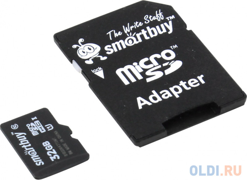 Карта памяти Micro SDHC 32GB Smartbuy Class 10 UHS-I (с адаптером SD)