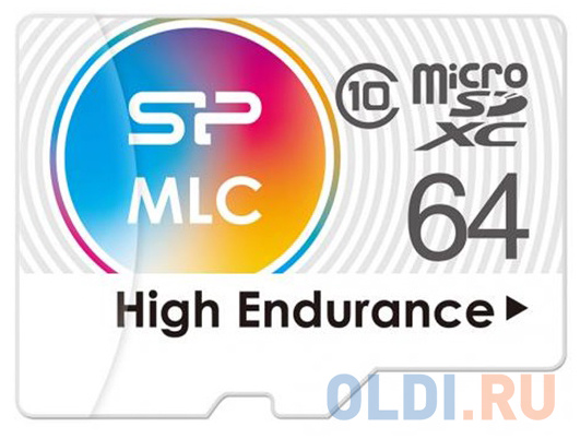 Флеш карта microSD 64GB Silicon Power High Endurance microSDXC Class 10 UHS-I U3 (SD адаптер), MLC