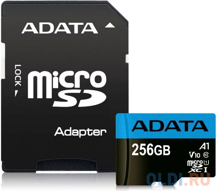 Карта памяти microSDXC 256Gb A-Data AUSDX256GUICL10A1-RA1