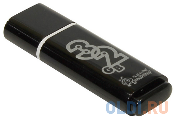 Внешний накопитель 32Gb USB Drive <USB2.0 Smartbuy Glossy series Black (SB32GBGS-K)