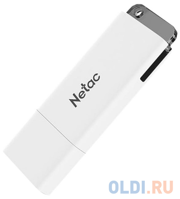 Флеш Диск Netac U185 128Gb <NT03U185N-128G-20WH>, USB2.0, с колпачком, пластиковая белая