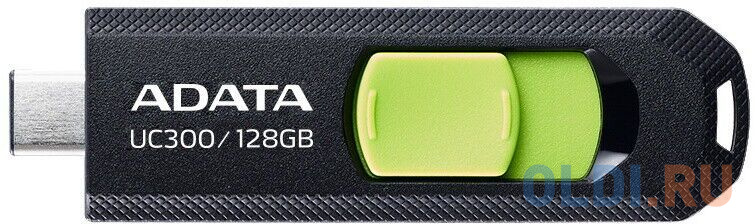 Флеш Диск A-Data 128Gb Type-C UC300 ACHO-UC300-128G-RBK/GN USB3.2 черный/зеленый