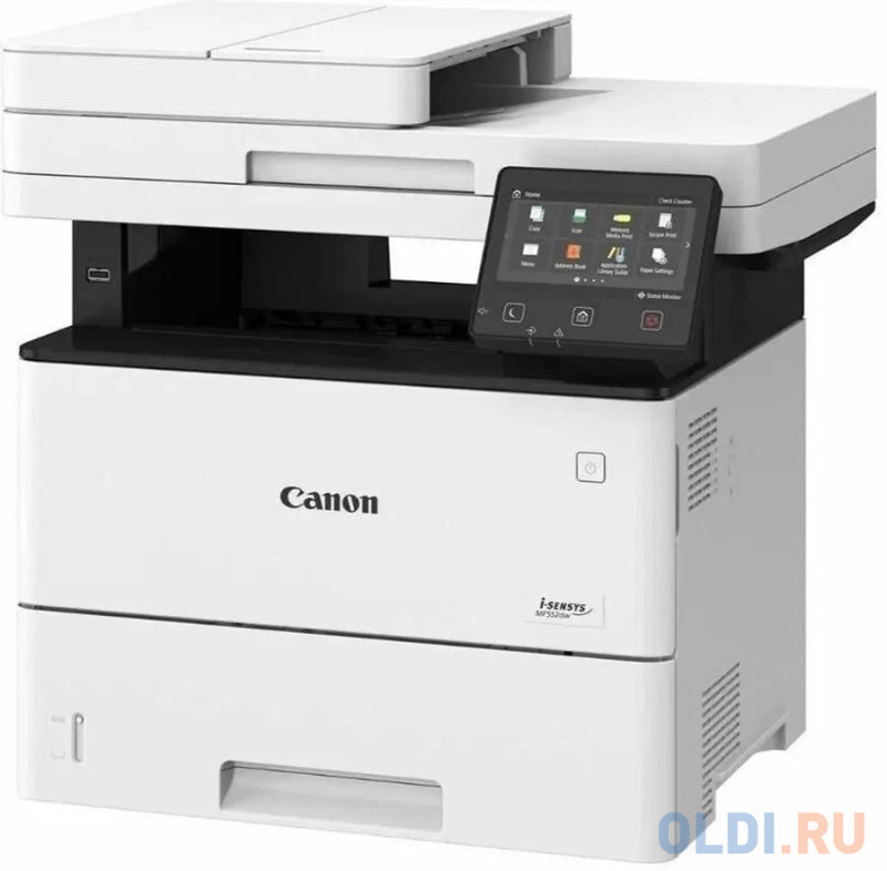 МФУ  Canon i-SENSYS MF553dw (A4, Printer/ Scanner/ Copier/FAX/ DADF/Duplex, 1200 dpi, Mono, 43  ppm, 1 Gb,  800 Mhz DualCore, tray 100+250 pages, LCD