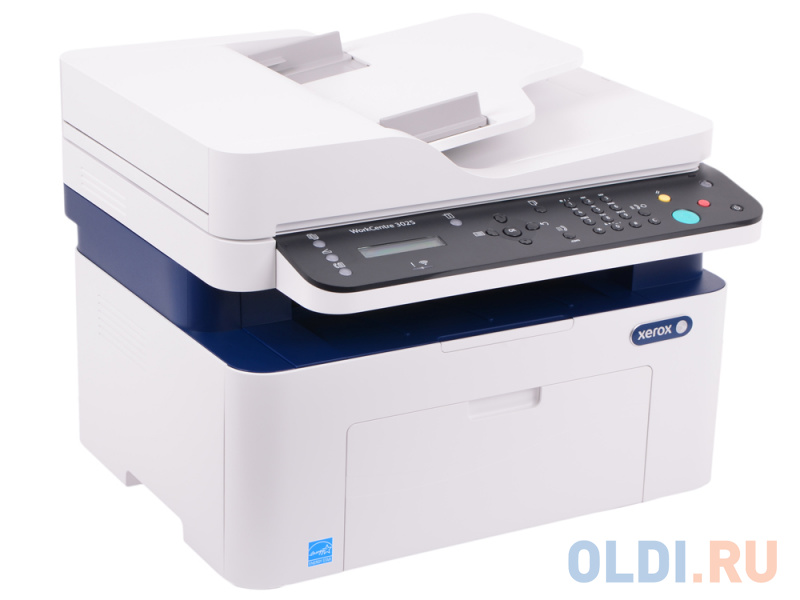 МФУ Xerox WorkCentre 3025V_NI Монохромный. A4,  20 стр/мин, до 15К стр/мес, 128MB, USB, Network, Wi-fi.