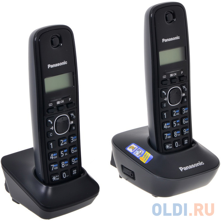 Телефон DECT Panasonic KX-TG1612RUH АОН, Caller ID 50, 12 мелодий, + дополнительная трубка