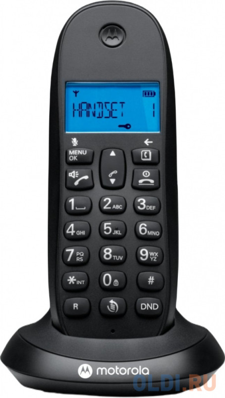 Р/Телефон Dect Motorola C1001СB+ черный АОН