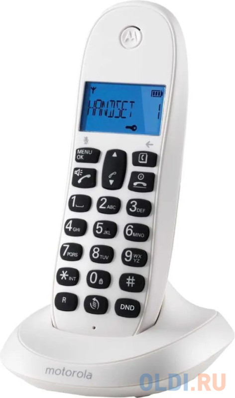 Р/Телефон Dect Motorola C1001СB+ белый АОН