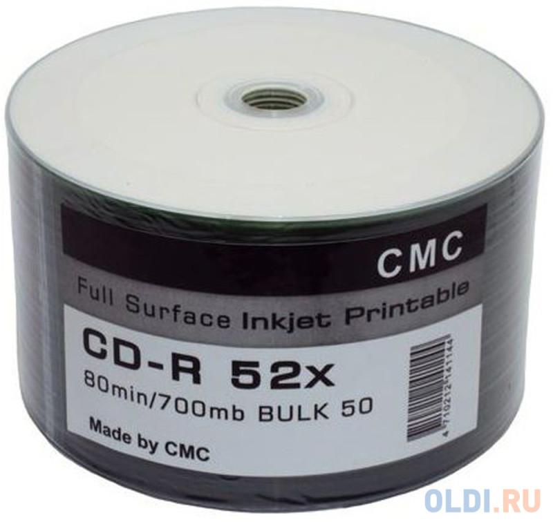 Диски CMC CD-R 80 52x Bulk Full Ink Print 50шт