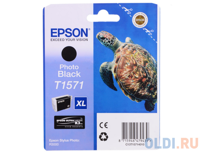 Картридж Epson для Stylus Photo R3000 C13T15714010 Black черный 850стр