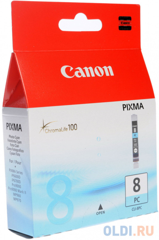 Картридж Canon CLI-8PC для Pixma iP6600D голубой фото