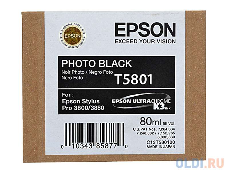 Картридж Epson C13T580100 400стр Черный