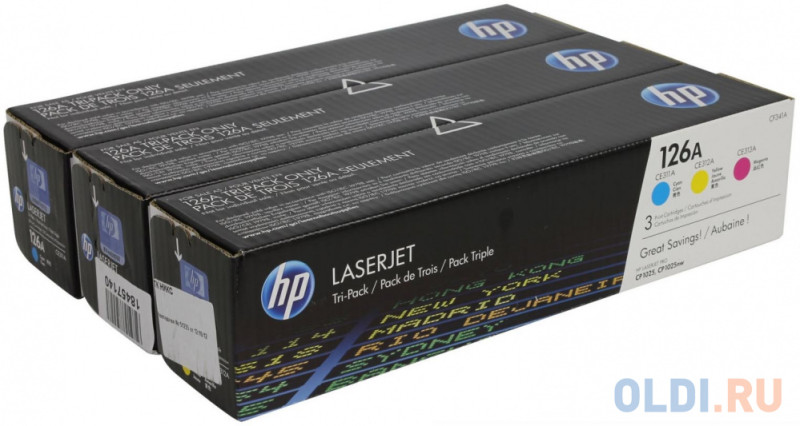 Набор картриджей HP CF341A №126A для LaserJet Pro CP1025 CP1025NW M175 3 цвета