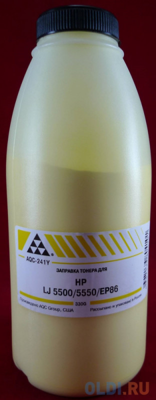 Тонер для картриджей C9732A Yellow (фл. 330г) AQC-США фас.Россия