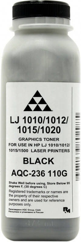 Тонер для картриджей Q2612A/Q2612X, FX-9/FX-10, CRG-703/706 (фл. 110г) AQC-США фас.Россия