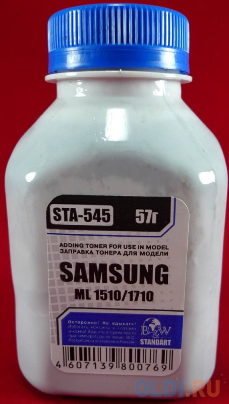 Тонер SAMSUNG ML-1510/20/1660/65/1710/50/1860/65/216x/SCX 3x00 (фл. 57г) B&W Standart фас.Россия