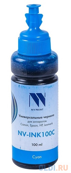 Чернила NV-INK100U Cyan универсальные на водной основе для аппаратов Сanon/Epson/НР/Lexmark (100 ml) (Китай)