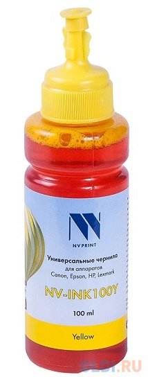 Чернила NV-INK100U Yellow универсальные на водной основе для аппаратов Сanon/Epson/НР/Lexmark (100 ml) (Китай)