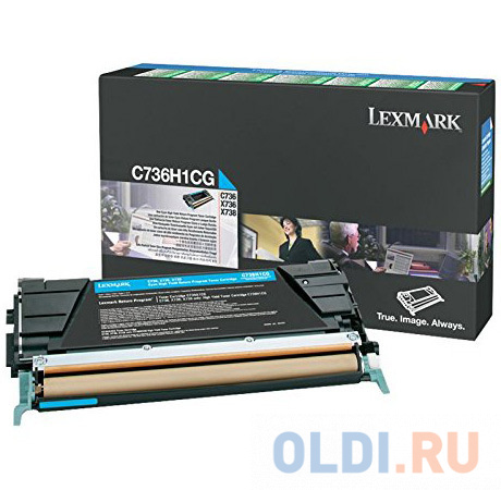 Картридж Lexmark C736H1CG для C73X/X73X голубой 10000стр