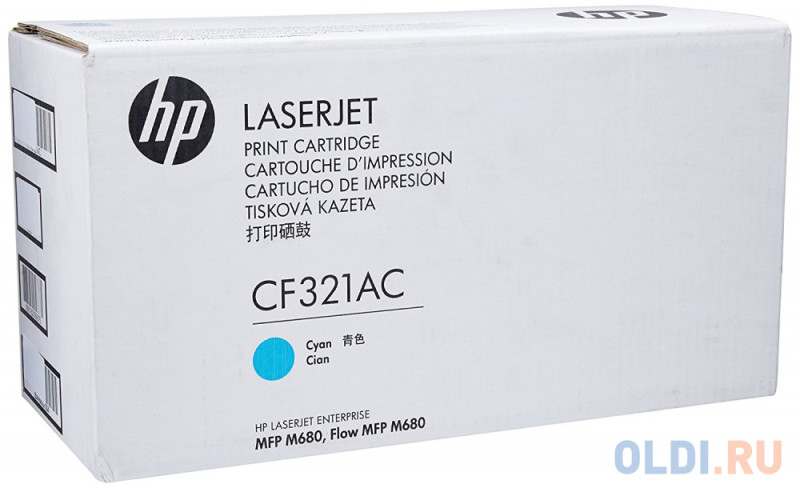 Картридж HP 653A CF321AC для M651n/M651dn/M651xh/M680dn/M680f 16000стр голубой