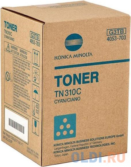 Тонер Konica-Minolta bizhub C350/351/450 TN-310C cyan (230г) ELP Imaging®