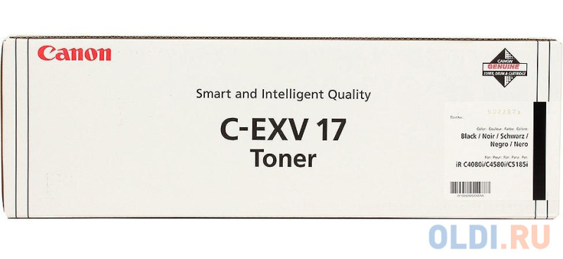 Тонер-картридж Canon iR C4080i/4580i С-EXV17/GPR-21 black (туба 540г) ELP Imaging®