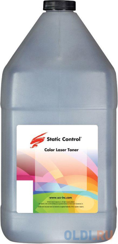 Тонер Static Control TRMPTCOL-1KG-C голубой флакон 1000гр. для принтера HP CLJCP1515/ Canon MF8330