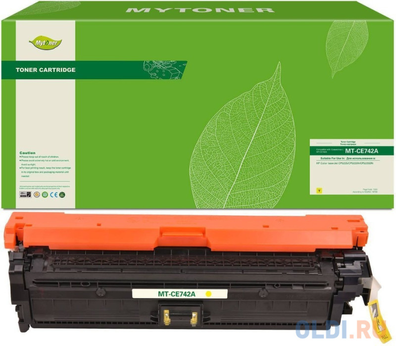 Картридж MyToner, аналог HP CE742A/307A желтый 7.3k с чипом