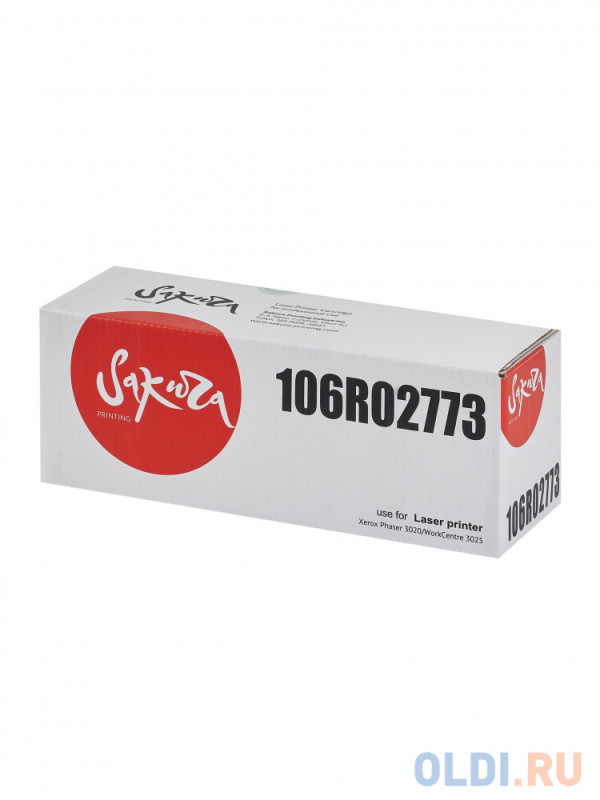 Картридж Sakura 106R02773 для XEROX Phaser3020WC3025(обновленный чип), черный, 1500 к.