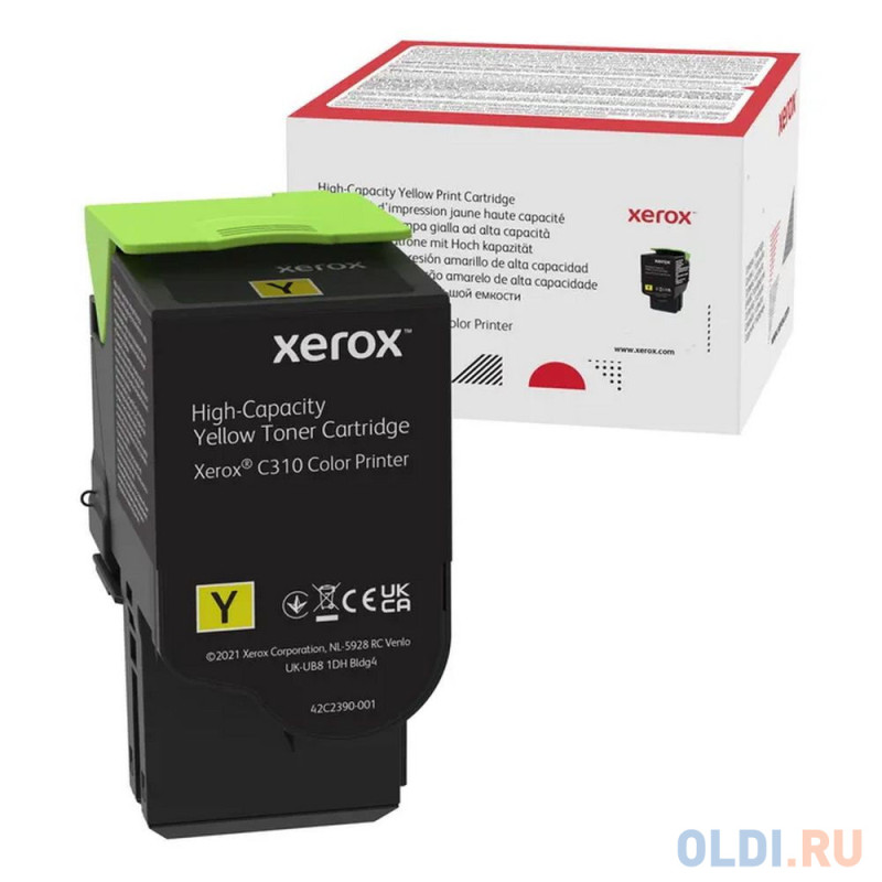 Желтый картридж с тонером емкости (5 500 страниц) Xerox C310/C315 Xerox Toner Yellow mit hoher Xapazit t (006R04367)