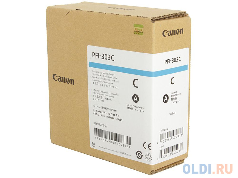 Картридж Canon PFI-303 C для iPF815 825 голубой