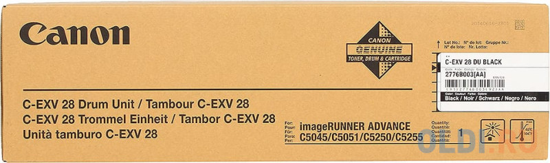 Фотобарабан Canon C-EXV28Bk для iR C5045/C5051/C5250/C5255 . Чёрный. 44000 страниц.