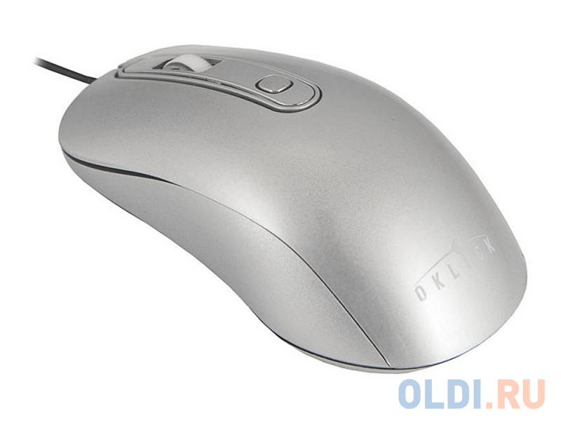 Мышь Oklick 155M silver optical (1600dpi) USB (3but)