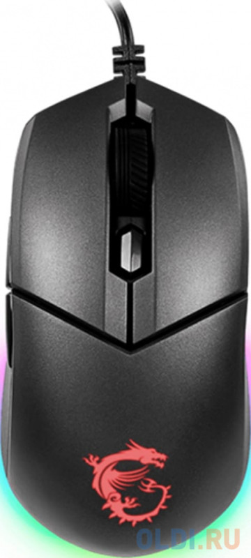 Gaming Mouse MSI Clutch GM11, Wired, DPI 5000, symmetrical design, RGB lighting, Black