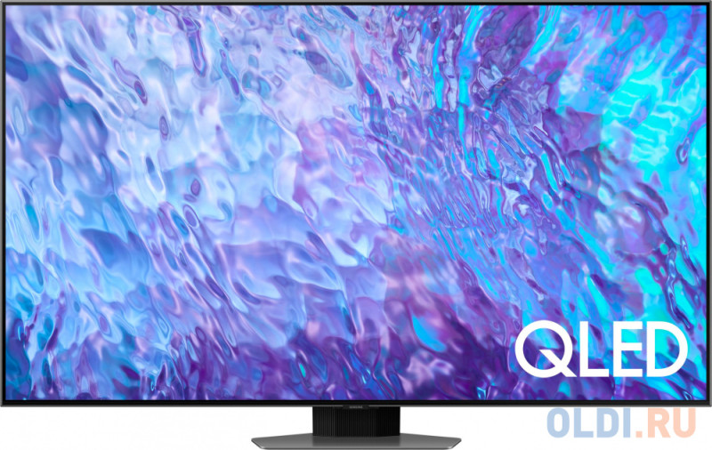 Телевизор QLED Samsung 75" QE75Q80CAUXCE Series 8 серебристый 4K Ultra HD 120Hz DVB-T2 DVB-C DVB-S2 USB WiFi Smart TV