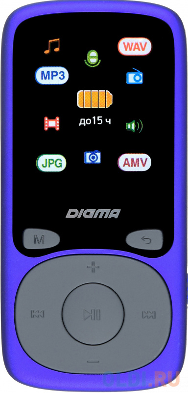 Плеер Hi-Fi Flash Digma B4 8Gb синий/1.8"/FM/microSDHC