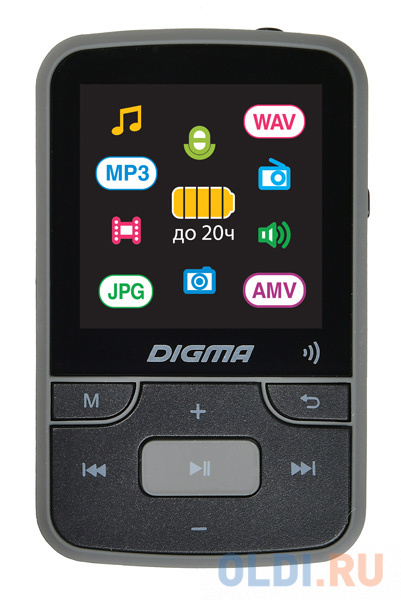 Плеер Hi-Fi Flash Digma Z4 BT 16Gb черный/1.5"/FM/microSD/clip [1017070]