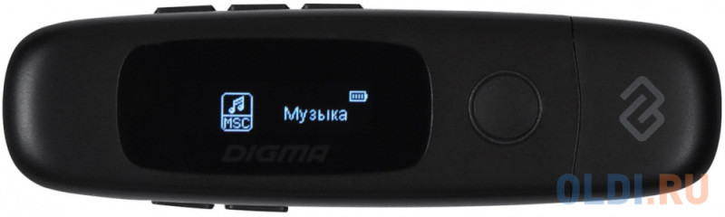 Плеер Flash Digma U4 8Gb черный/0.91"/FM/microSDHC