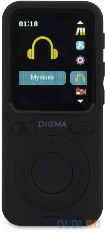 Плеер Hi-Fi Flash Digma B5 8Gb черный/1.77"/FM/microSD