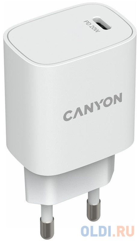 Зарядное устройство Canyon CNE-CHA20W02 3 А USB-C белый