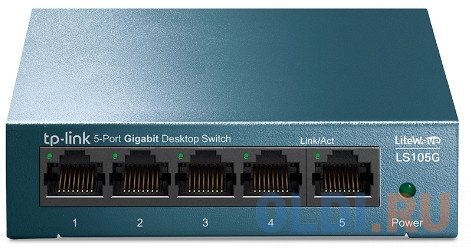 Коммутатор TP-LINK LS105G 5-портовый 10/100/1000 Мбит/с настольный коммутатор