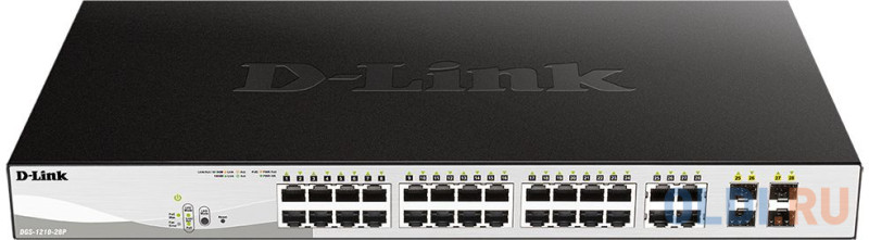 Коммутатор D-Link DGS-1210-28P/FL1A 28x1Гбит/с 24PoE 193W управляемый