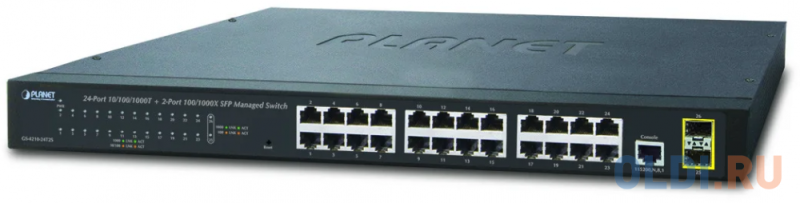 PLANET IPv4/IPv6, 24-Port 10/100/1000Base-T + 2-Port 100/1000MBPS SFP L2/L4 SNMP Manageable Gigabit Ethernet Switch