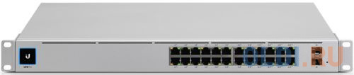 Коммутатор 24PORT 1000M 2SFP POE USW-PRO-24-POE UBIQUITI