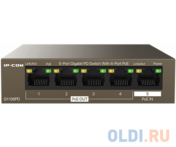 Коммутатор 5PORT 10/100/1000M 4POE G1105PD IP-COM