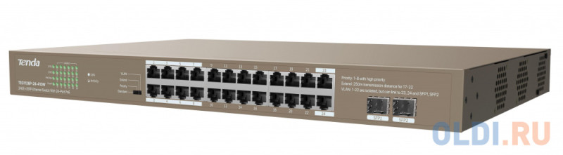 Коммутатор 24PORT 4POE TEG1126P-24-410W TENDA