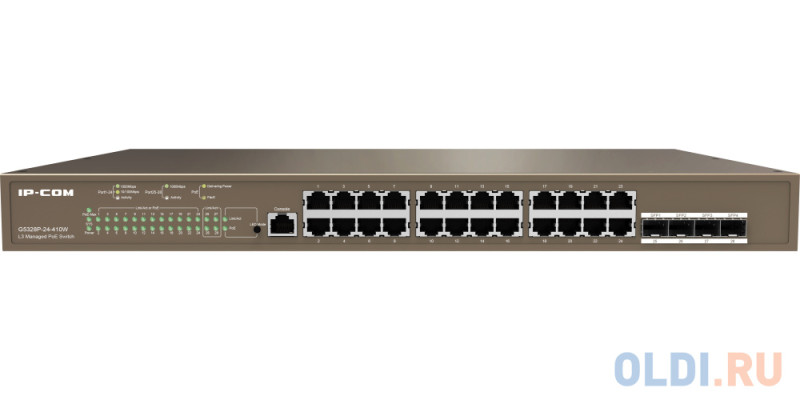 Коммутатор 24PORT 1000M POE 4SFP G5328P-24-410W IP-COM