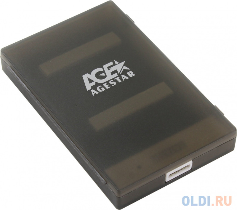 Внешний контейнер для HDD 2.5" SATA AgeStar 3UBCP1-6G USB3.0 пластик черный