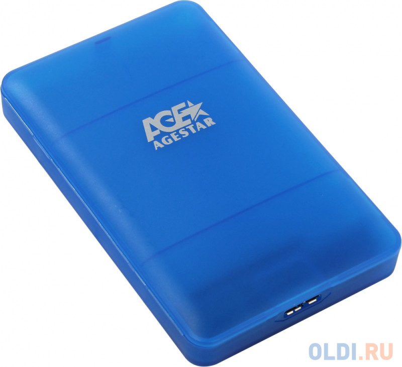 Внешний контейнер для HDD 2.5" SATA AgeStar 3UBCP3 USB3.1 пластик синий
