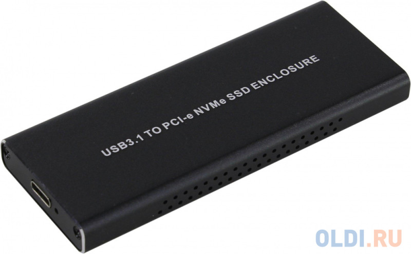 ORIENT 3550U3, USB 3.1 Gen2 контейнер для SSD M.2 NVMe 2230/2242/2260/2280 M-Key, PCIe Gen3x2 (JMS583), до 10 GB/s, поддержка UAPS,TRIM, разъем USB3.1